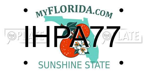 IHPA77 Florida License Plate