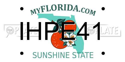 IHPE41 Florida License Plate