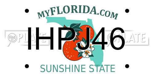 IHPJ46 Florida License Plate