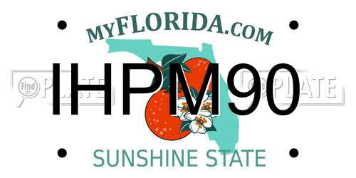 IHPM90 Florida License Plate