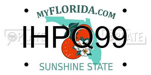 IHPQ99 Florida License Plate