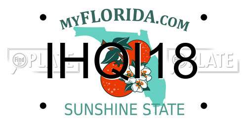 IHQI18 Florida License Plate