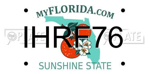 IHRF76 Florida License Plate