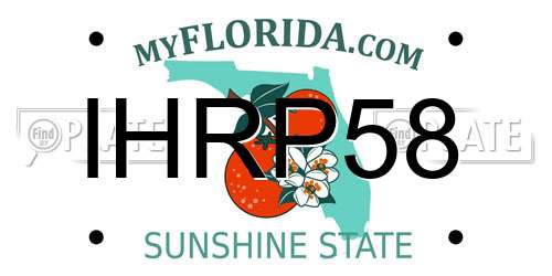 IHRP58 Florida License Plate