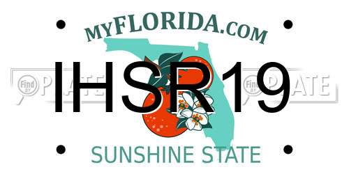 IHSR19 Florida License Plate