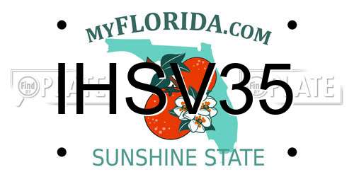 IHSV35 Florida License Plate
