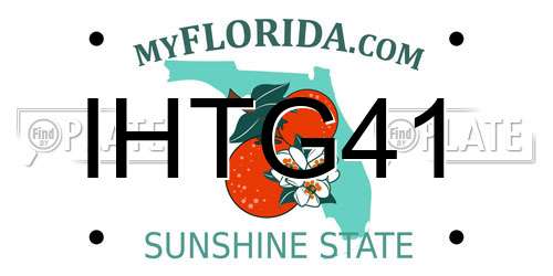 IHTG41 Florida License Plate