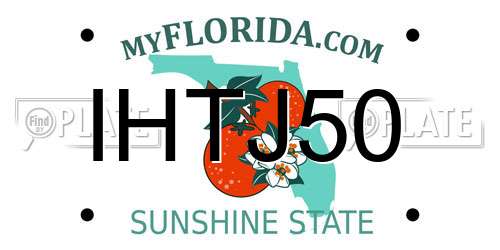 IHTJ50 Florida License Plate