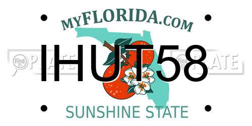 IHUT58 Florida License Plate
