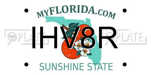 IHV8R Florida License Plate