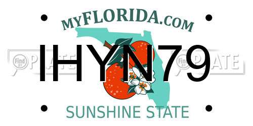 IHYN79 Florida License Plate