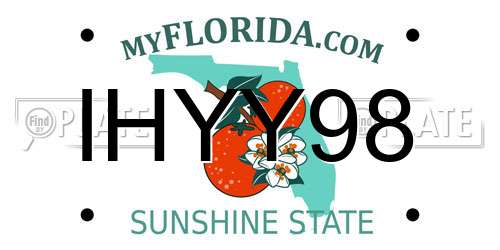 IHYY98 Florida License Plate