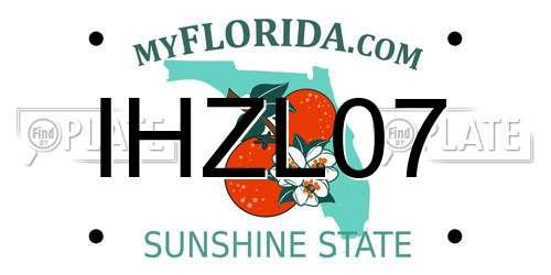 IHZL07 Florida License Plate