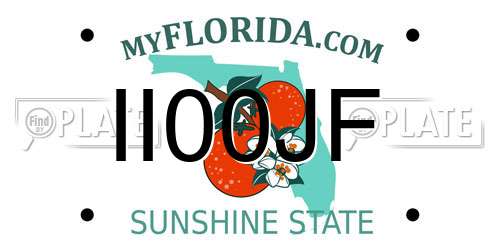 II00JF Florida License Plate