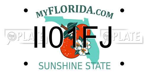 II01FJ Florida License Plate