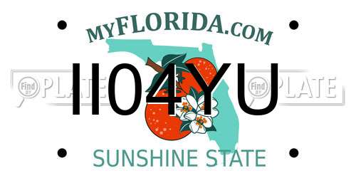 II04YU Florida License Plate