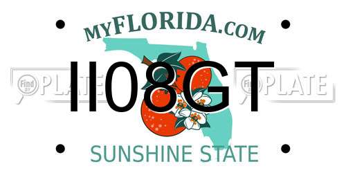 II08GT Florida License Plate