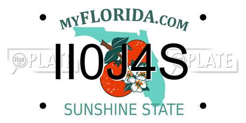 II0J4S Florida License Plate