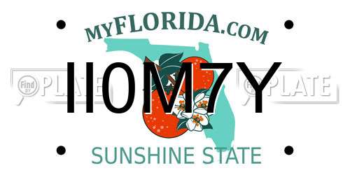 II0M7Y Florida License Plate