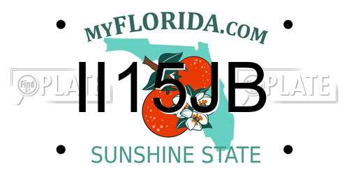 II15JB Florida License Plate