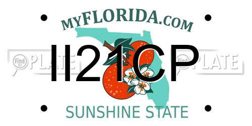 II21CP Florida License Plate