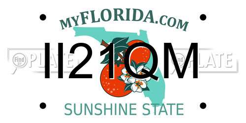 II21QM Florida License Plate