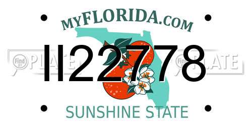 II22778 Florida License Plate
