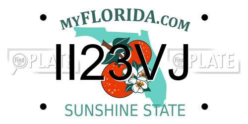II23VJ Florida License Plate