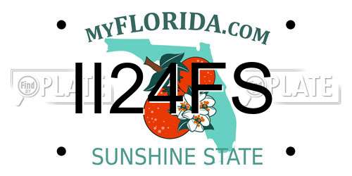 II24FS Florida License Plate