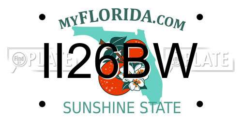 II26BW Florida License Plate