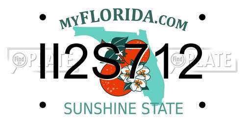 II2S712 Florida License Plate