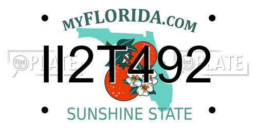 II2T492 Florida License Plate