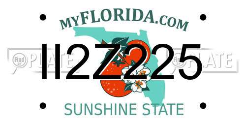 II2Z225 Florida License Plate