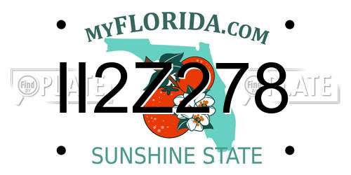 II2Z278 Florida License Plate
