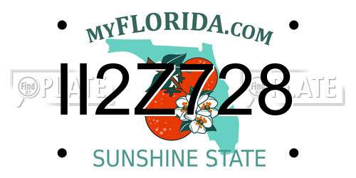 II2Z728 Florida License Plate