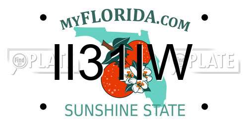 II31IW Florida License Plate
