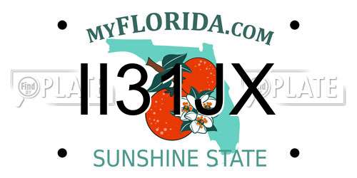 II31JX Florida License Plate