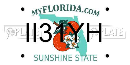 II31YH Florida License Plate