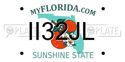 II32JL Florida License Plate