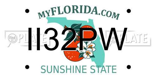 II32PW Florida License Plate