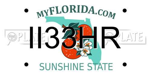 II33HR Florida License Plate