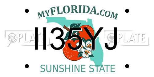 II35YJ Florida License Plate