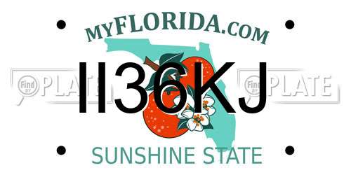 II36KJ Florida License Plate