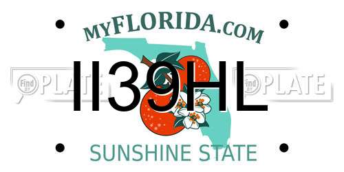 II39HL Florida License Plate
