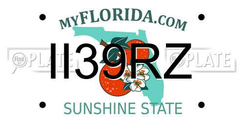 II39RZ Florida License Plate