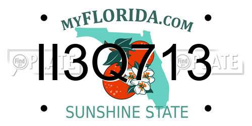 II3Q713 Florida License Plate