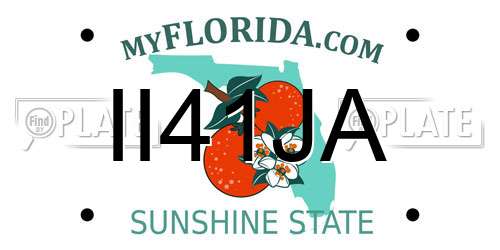 II41JA Florida License Plate