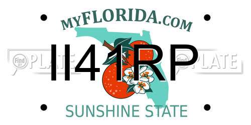 II41RP Florida License Plate