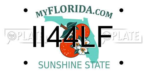 II44LF Florida License Plate
