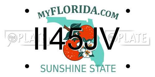 II45JV Florida License Plate